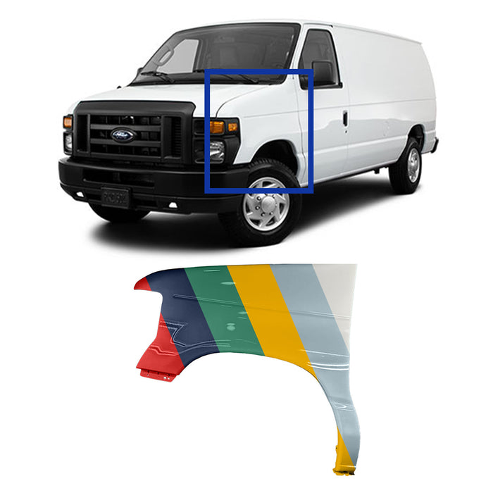 Ford Econoline / E-Series / E-150 / E-250 / E-350 / E-450 / E-550 CAPA Certified Driver Side Fender - FO1240271C