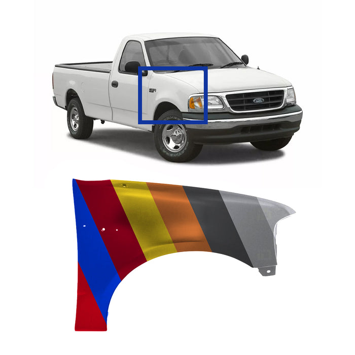 Ford F-150/Expedition CAPA Certified Passenger Side Fender With Antenna Hole & Without Moulding Holes - FO1241191C