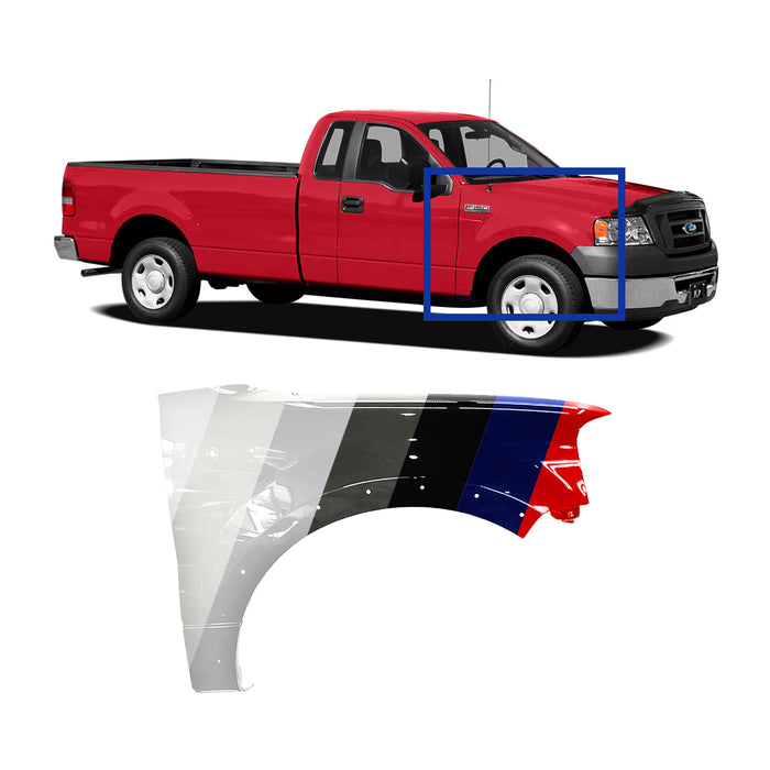 Ford F-150 CAPA Certified Passenger Side Fender With Flare Holes - FO1241232C