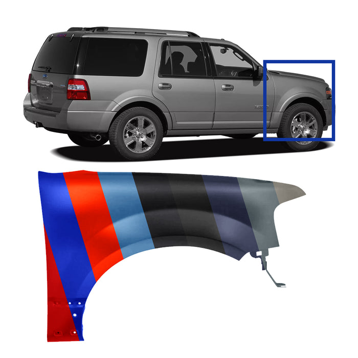 Ford Expedition CAPA Certified Passenger Side Fender With Flare Holes - FO1241254C