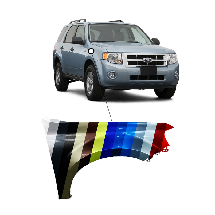 Ford Escape Rear Inner Fender 2008-2012 Ford Escape Passenger Side Fender - FO1241258 — Partify