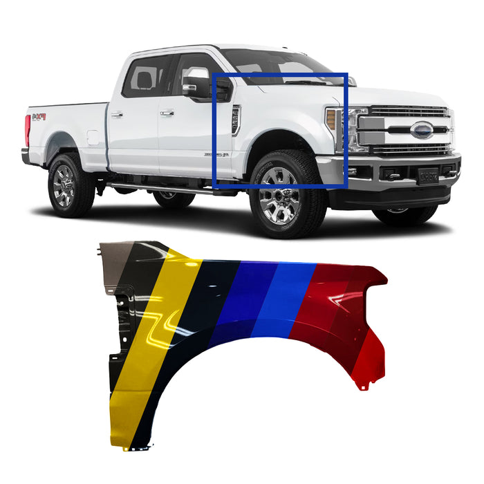 Ford F250/F350 CAPA Certified Passenger Side Fender Without Flare Holes - FO1241312C