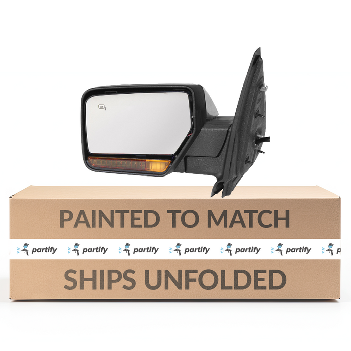 Lincoln Navigator Driver Side Door Mirror Power Heated Pwr Folding W/Memory W/Puddle Lamp W/Signal Lamp Chrome Assembly - FO1320392