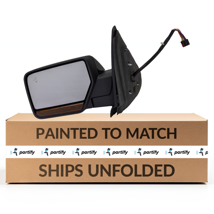 Ford Expedition Driver Side Door Mirror W/P/Lamp W/Signal W/Memory Pwr-Folding W/Blis W/O Dimming Chrome Assembly - FO1320507