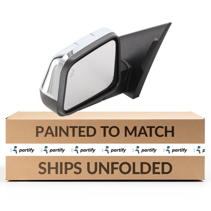 Ford Edge Driver Side Door Mirror Power Heated W/Puddle Lamp W/Bsd Chrome - FO1320730