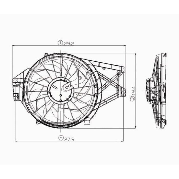 Ford Mustang Engine Cooling Fan Assembly 4.6L V8 - FO3115133