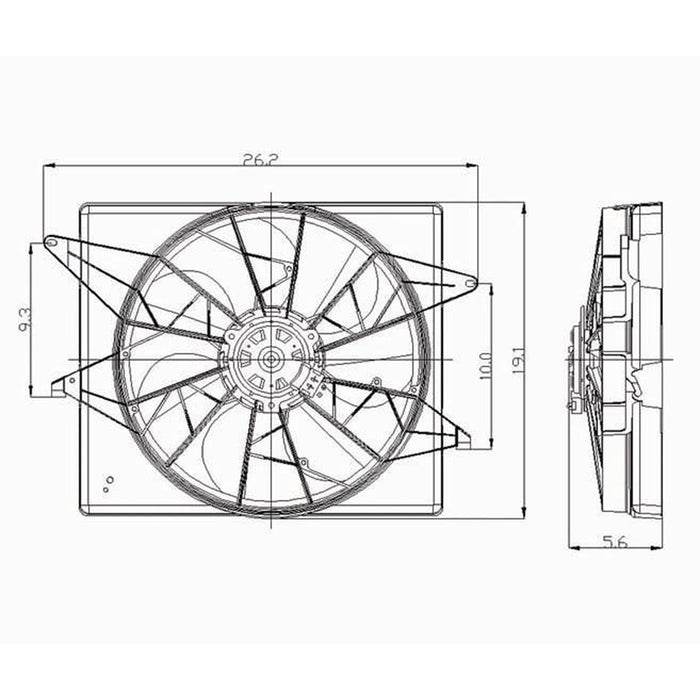 Ford Thunderbird/Mercury Cougar Engine Cooling Fan Assembly 4.6L V8 - FO3115150
