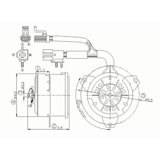 Ford Crown Victoria/Mercury Grand Marquis Engine Cooling Fan Motor From 4/8/00 - FO3116110