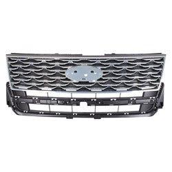 Ford Explorer CAPA Certified Grille Matte Black With Chrome Moulding Platinum Model - FO1200628C