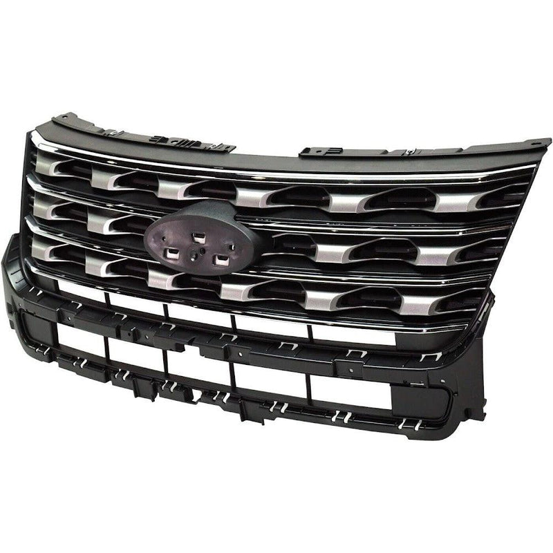 Ford Explorer OEM Grille Foundry Gray With Chrome Base/Limited/Xlt