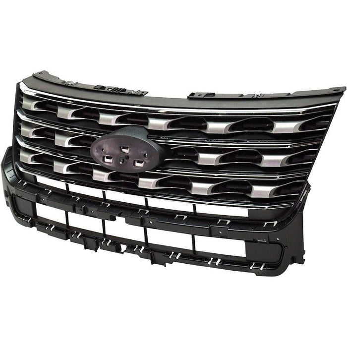 Ford Explorer OEM Grille Foundry Gray With Chrome Base/Limited/Xlt Model - FB5Z8200AC