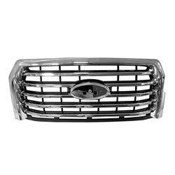 Ford Pickup F150 CAPA Certified Grille Chrome 5 Bar Style Without Camera - FO1200582C