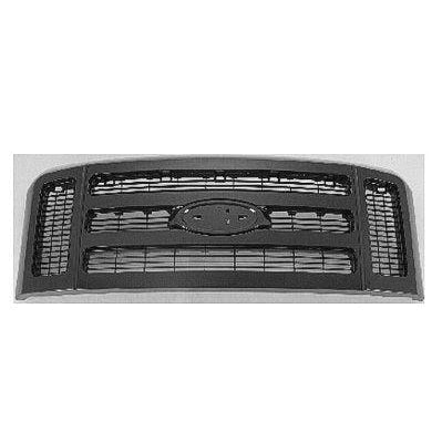 2008-2010 Ford Pickup F450 Superduty Grille Matte-Dk Gray With Black Frame For Xlt - FO1200499-Partify-Painted-Replacement-Body-Parts