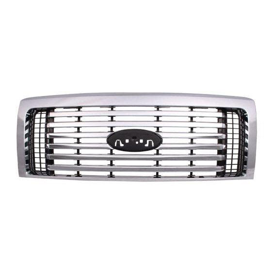 Ford Pickup Ford Lightduty CAPA Certified Grille Chrome Frame 6 Chrome Bars Billet Style - FO1200531C