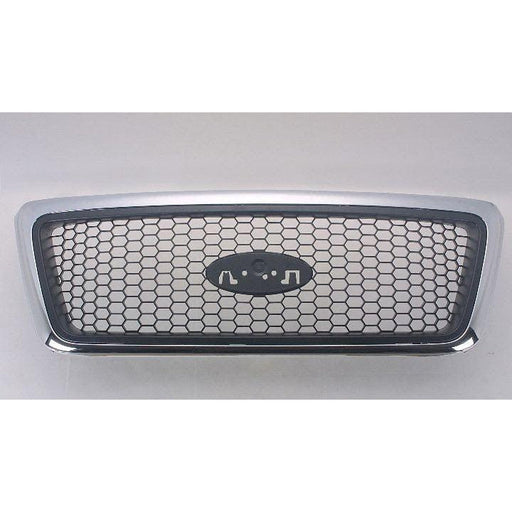 2006-2008 Ford Pickup Ford Lightduty Grille Chrome Frame With Black Honeycomb Xlt Model - FO1200469-Partify-Painted-Replacement-Body-Parts