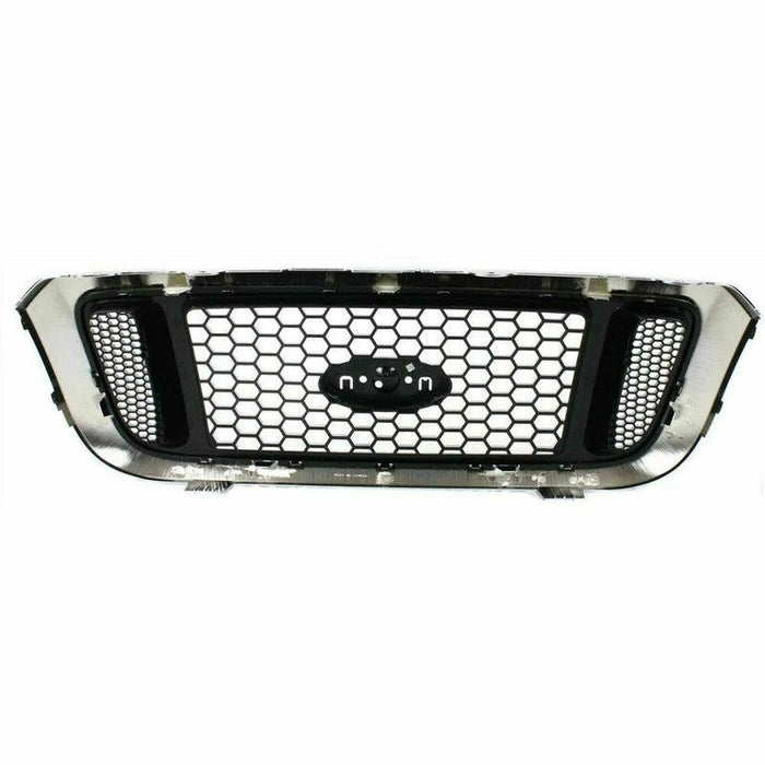 2004-2005 Ford Ranger Pickup 2WD Grille Chrome Gray 4WD - FO1200453-Partify-Painted-Replacement-Body-Parts