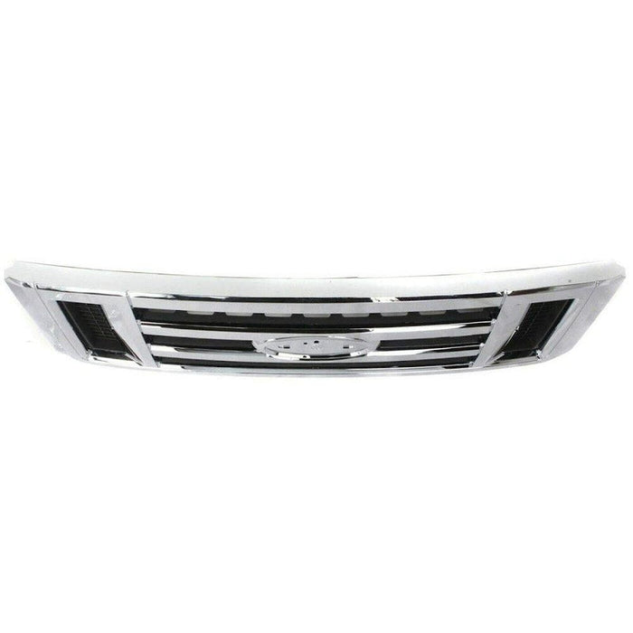 2008-2021 Ford Van E350 Super Duty Grille Grey With Chrome Molding - FO1200507-Partify-Painted-Replacement-Body-Parts