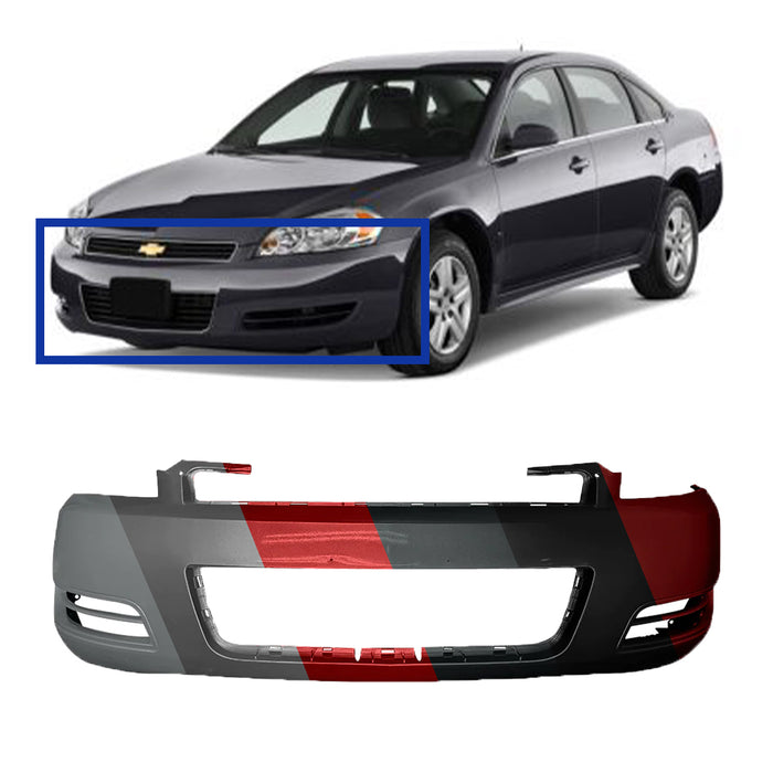 Chevrolet Impala/Limited CAPA Certified Front Bumper Without Fog Light Holes - GM1000763C