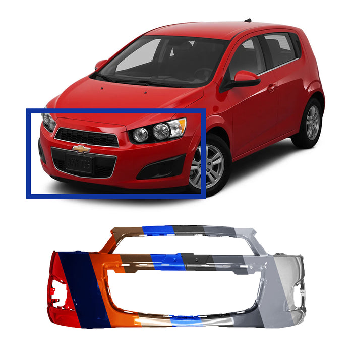 Chevrolet Sonic Non RS OEM Front Bumper Without Sensor Holes - 95245182