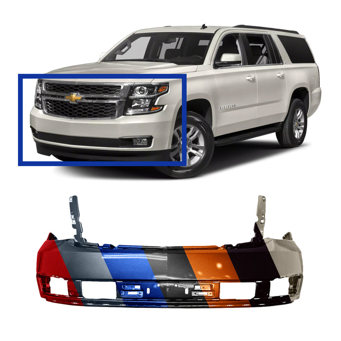 Chevrolet Suburban/Tahoe CAPA Certified Front Bumper Without Off-Road Package & Without Sensor Holes - GM1000973C