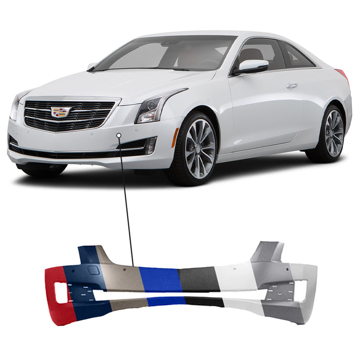 23213289 2015-2018 Cadillac ATS Front Bumper With Sensor Holes Sedan - GM1000991 ...