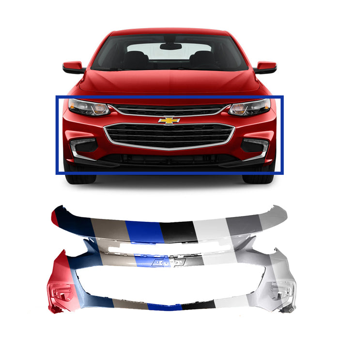 Chevrolet Malibu L/LS OEM Front Bumper Without Sensor Holes & Without Parallel Parking - 84042375