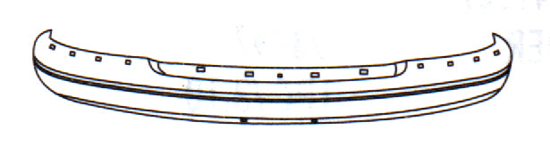 Chevrolet Express 1500/2500/3500 LT/GMC Savana 1500/Savana 2500/Savana 3500 Base/SLE/SLT Front Bumper Face Bar Bright - GM1002414