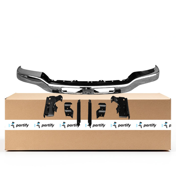 Barra de impacto cromada para parachoques delantero GMC Sierra 1500/Sierra 1500 Classic C3/Denali con soportes, certificación CAPA - GM1002463C