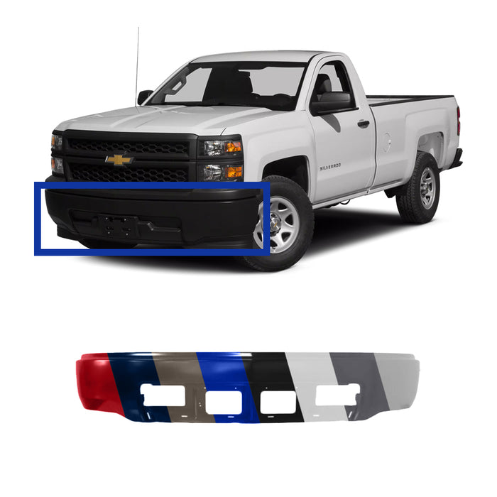 Chevrolet Silverado 1500 OEM Front Bumper Without Fog Light Holes & Without Sensor Holes - 22944858