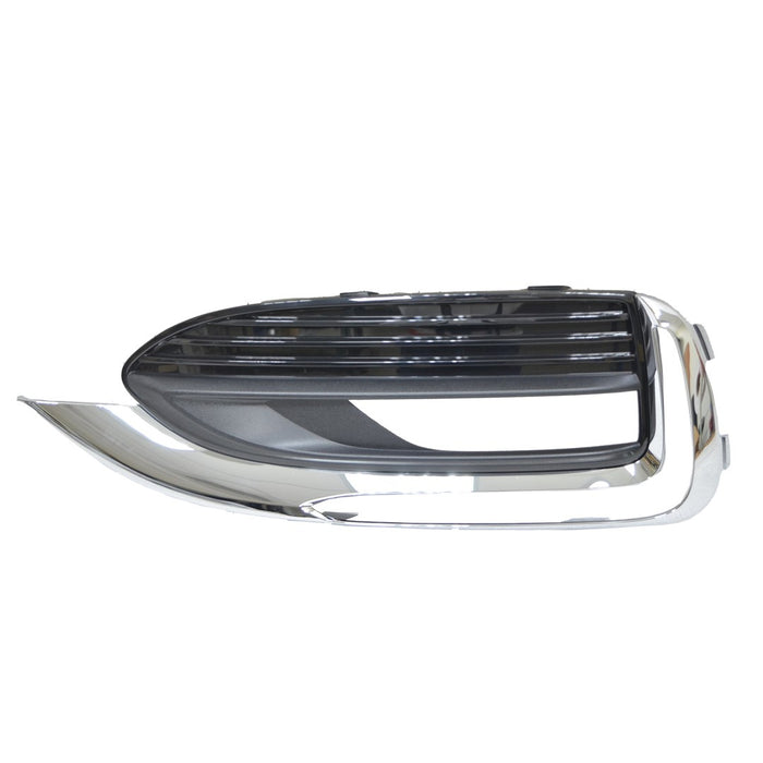 Buick Enclave Front Driver Side Bumper Insert Fog Lamp Bezel W/Chrome Moulding Textured - GM1038223