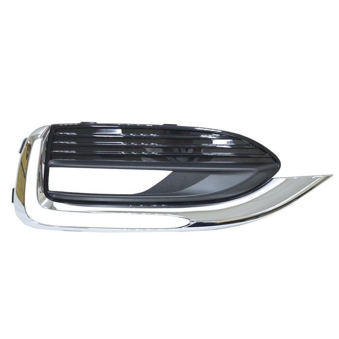 Buick Enclave Front Passenger Side Bumper Insert Fog Lamp Bezel W/Chrome Moulding Textured - GM1039223