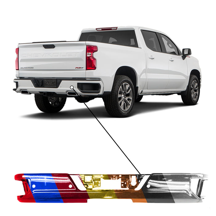 For 2019-2023 Chevy Silverado GMC Sierra 1500 Chrome Rear Bumper For 2019-2023 Chevy Silverado GMC Sierra 1500 Chrome Rear Bumper