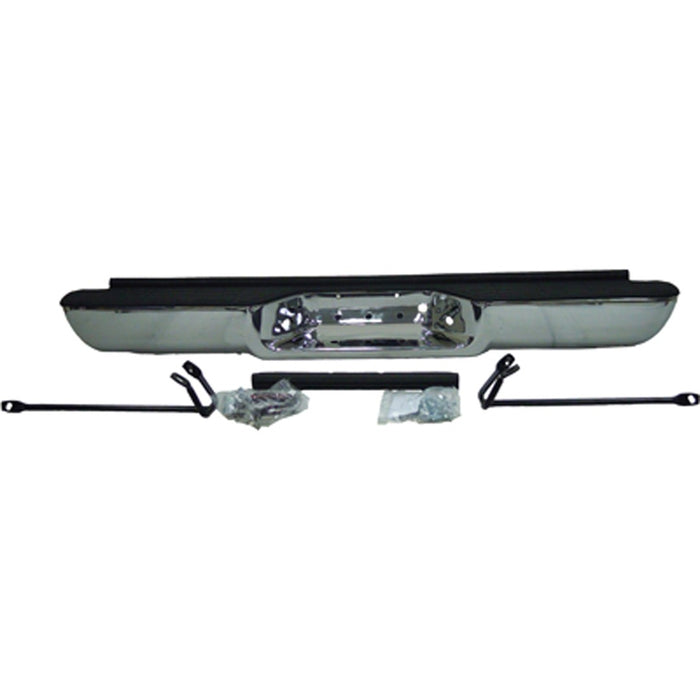 Chevrolet Blazer/C1500 Suburban/C2500 Suburban/K1500 Suburban/K2500 Suburban/Tahoe Z71/GMC C1500 Suburban/C2500 Suburban/K1500 Suburban/K2500 Suburban/Yukon Rear Bumper Assembly Includes Brackets/Hardware/Lic. Lamp W/O Face Strips Bright - GM1103136