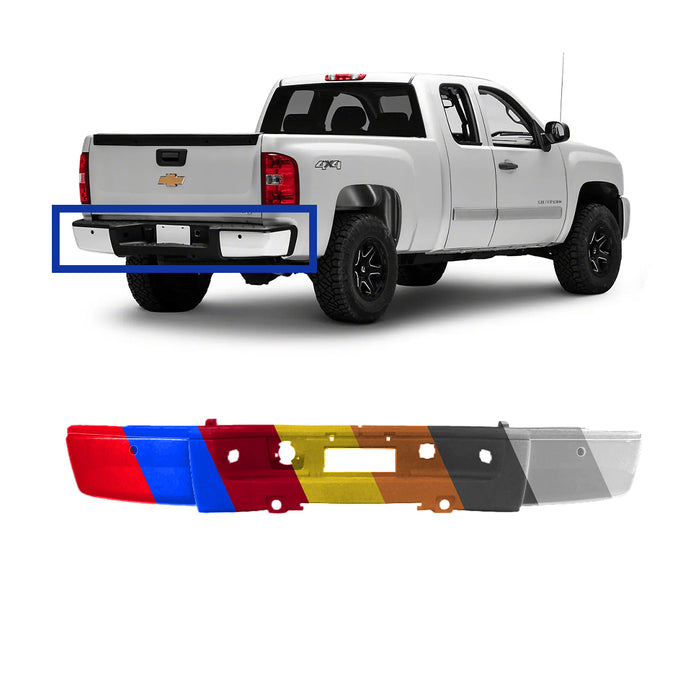 Chevrolet Silverado/GMC Sierra 1500 CAPA Certified Rear Bumper Assembly With Sensor Holes - GM1103149C