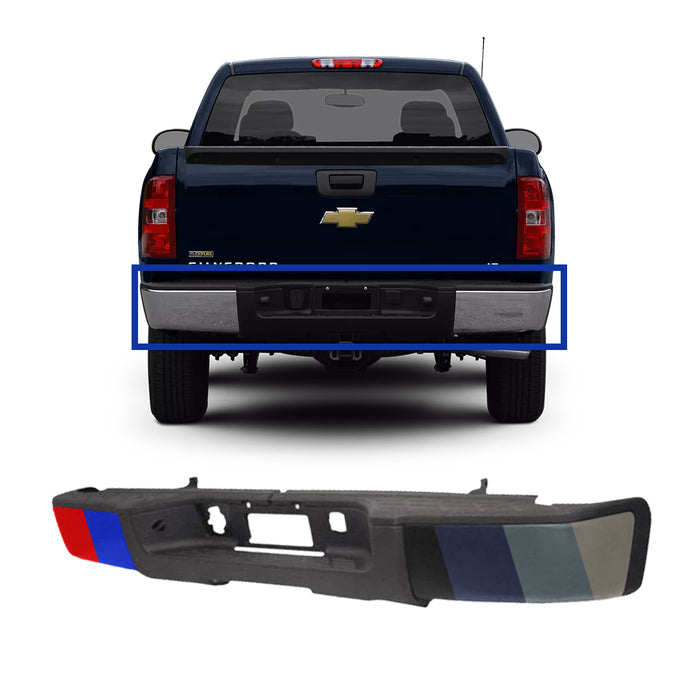 Chevrolet Silverado/GMC Sierra 1500 CAPA Certified Rear Bumper Assembly Without Sensor Holes - GM1103159C