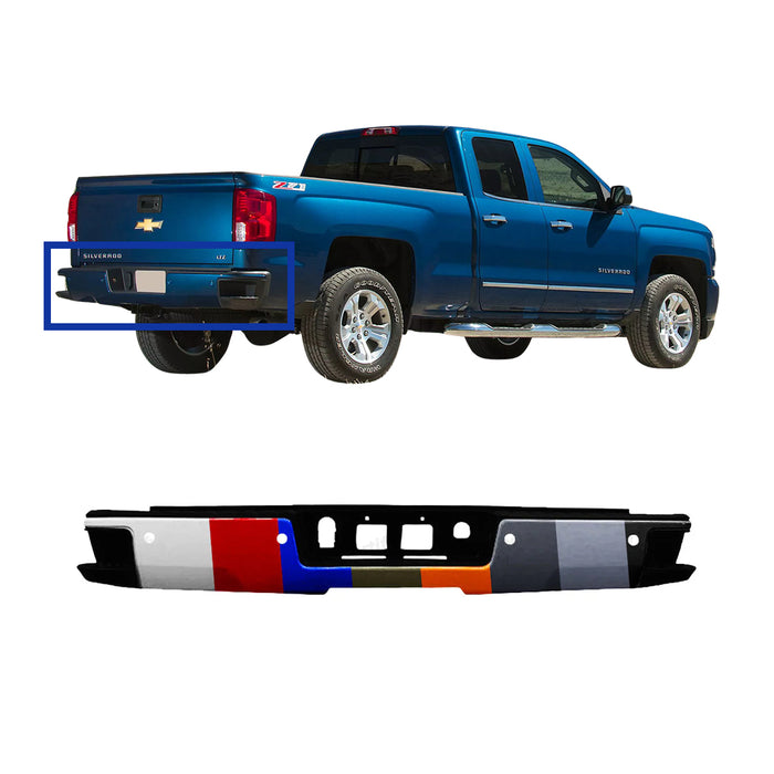 Chevrolet Silverado/GMC Sierra 1500 CAPA Certified Rear Bumper Assembly With Sensor Holes & With Corner Step - GM1103179C