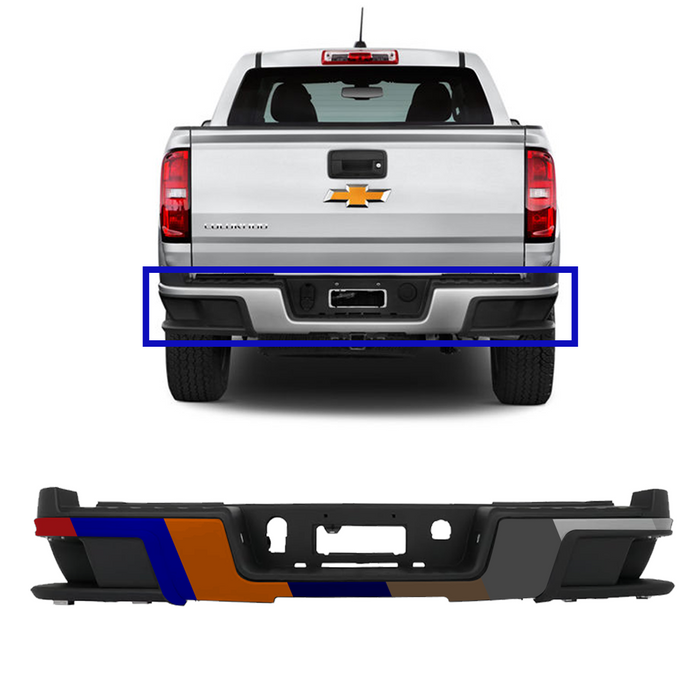 Chevrolet Colorado/GMC Canyon CAPA Certified Rear Bumper Assembly Without Sensor Holes - GM1103180C