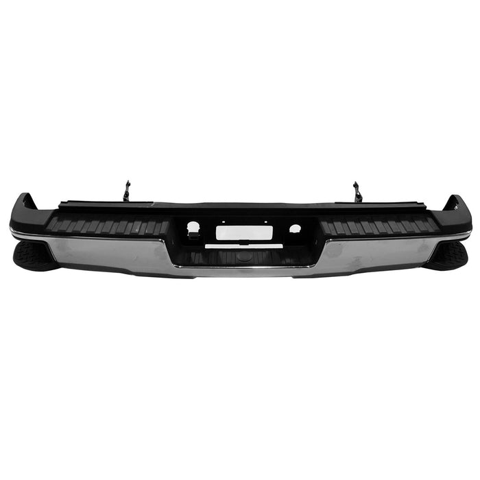 Chevrolet Silverado 2500/3500/GMC Sierra 2500/Sierra 3500 Rear Bumper Assembly Single Rear Wheels W/Hitch Bar W/O Park W/O Harness Chrome - GM1103185