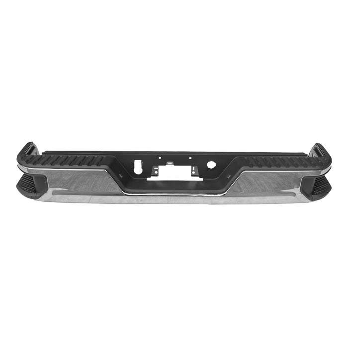 Chevrolet Silverado 1500/1500 LTD/GMC Sierra 1500/Sierra 1500 Limited Rear Bumper Assembly Single Exh W/O Blind Spot Module Chrome - GM1103214