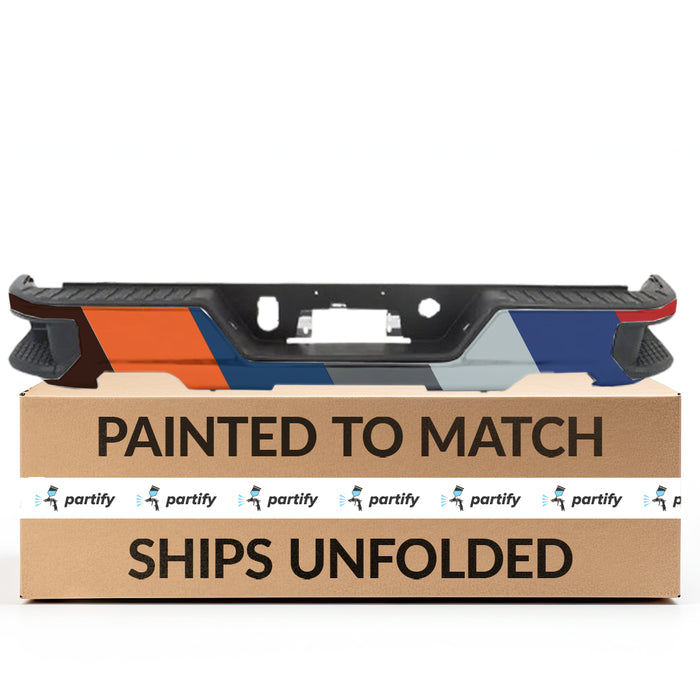 Chevrolet Silverado/GMC Sierra 1500 Dual Exhaust CAPA Certified Rear Bumper Assembly; without Park; without Blind Spot Module; without Hitch - GM1103225C