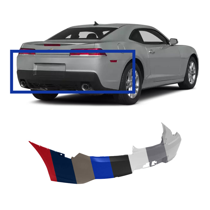 Chevrolet Camaro Upper CAPA Certified Rear Bumper Without Sensor Holes - GM1114106C