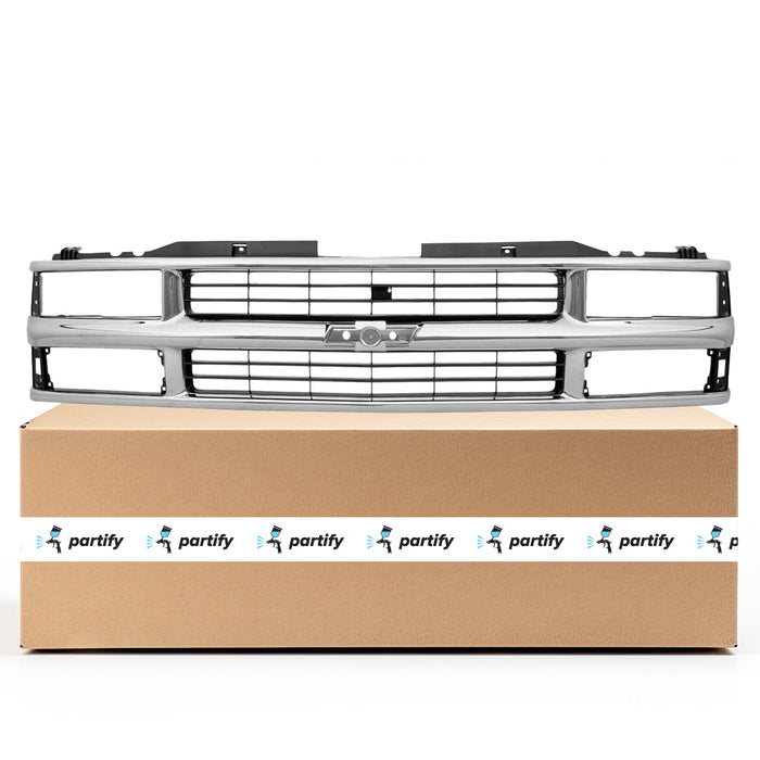Chevrolet Blazer/C1500/C1500 Suburban/C2500/C2500 Suburban/C3500/K1500/K1500 Suburban/K2500/K2500 Suburban/K3500/Tahoe CAPA Certified Grille W/Composite Lamps Bright Assembly - GM1200238C