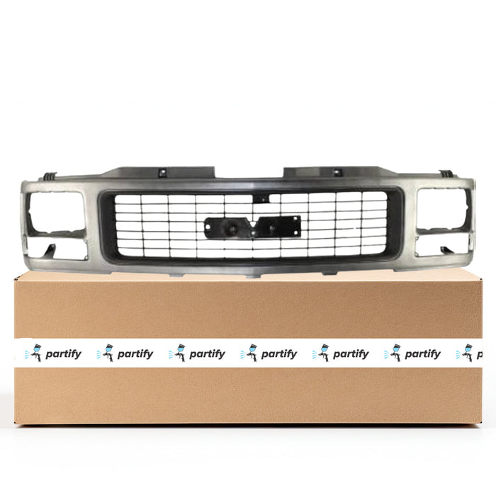 GMC C1500/C2500/C3500/K1500/K2500/K3500/Sierra 1500/Sierra 2500/Sierra 3500/Yukon Base/SL/SLE/SLT/Sport CAPA Certified Grille W/Single Sealed Beam Headlamps Black Assembly - GM1200356C