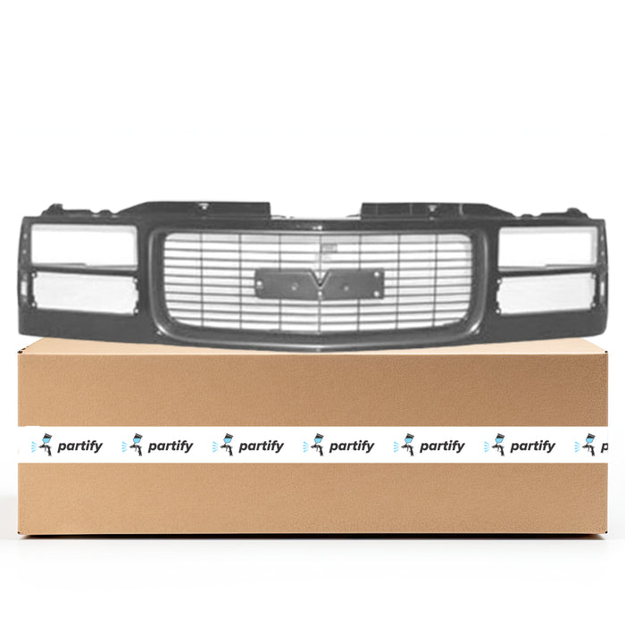 GMC C1500/C1500 Suburban/C2500/C2500 Suburban/C3500/K1500/K1500 Suburban/K2500/K2500 Suburban/K3500/Sierra 1500/Sierra 2500/Sierra 3500/Yukon Base/SL/SLE/SLT/Sport Grille W/Composite Headlamps W/O Bright Opening Gloss Black Assembly - GM1200357