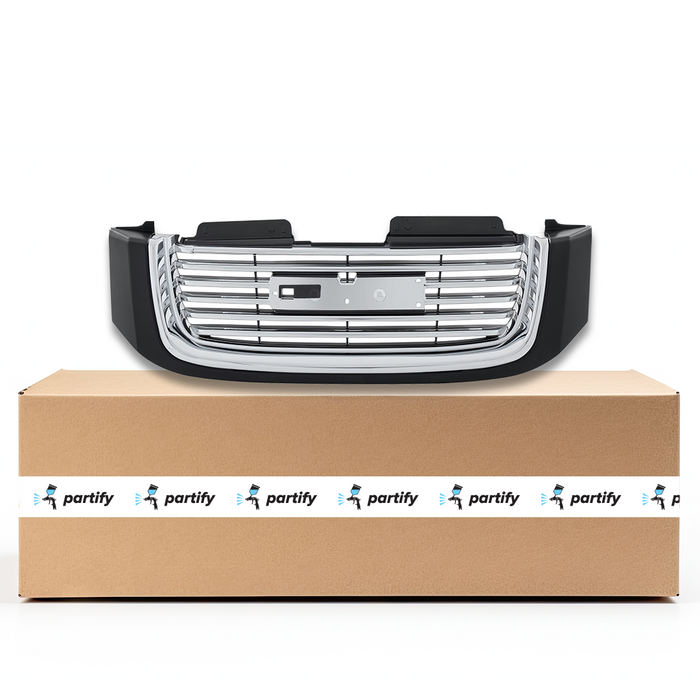 GMC Envoy Grille Chrome Black With Black Frame Without H/L Washer Hole - GM1200604