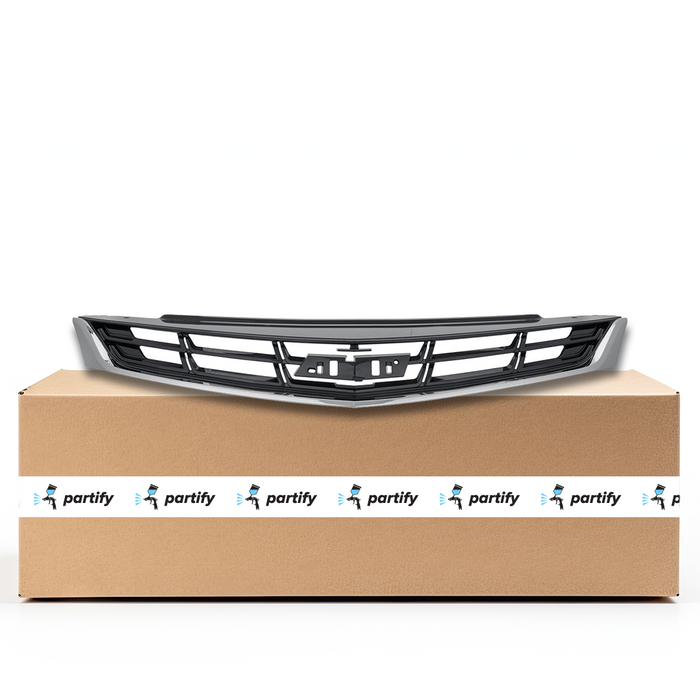 Chevrolet Cruze Hatchback Upper CAPA Certified Grille Painted Black With Lower Chrome Moulding/Rs Package Without Center Chrome Bar - GM1200740C