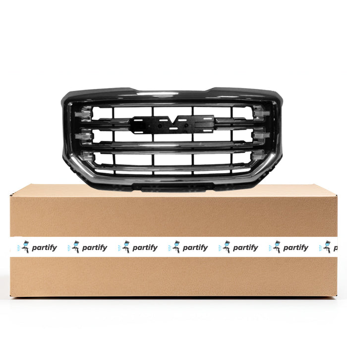 GMC Sierra 1500/1500 Limited SLE/SLE/SLT CAPA Certified Grille W/O All Terrain Pkg Chrome Assembly - GM1200743C