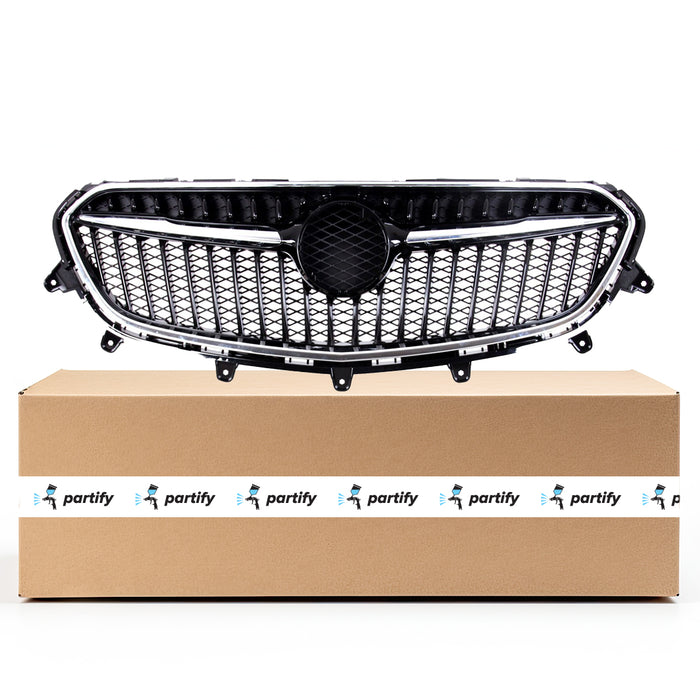 Buick Encore CAPA Certified Grille Black With Chrome Inner/Outer Moulding Includes Upper Mount Panel - GM1200755C