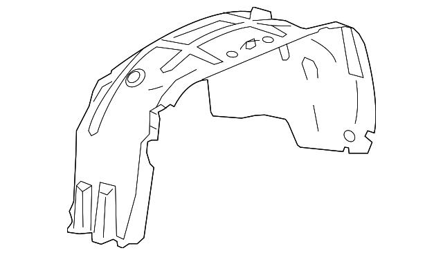 GMC Sierra 2500/3500 Driver Side Fender Liner Mat: Pet/Thermo Form - GM1248281