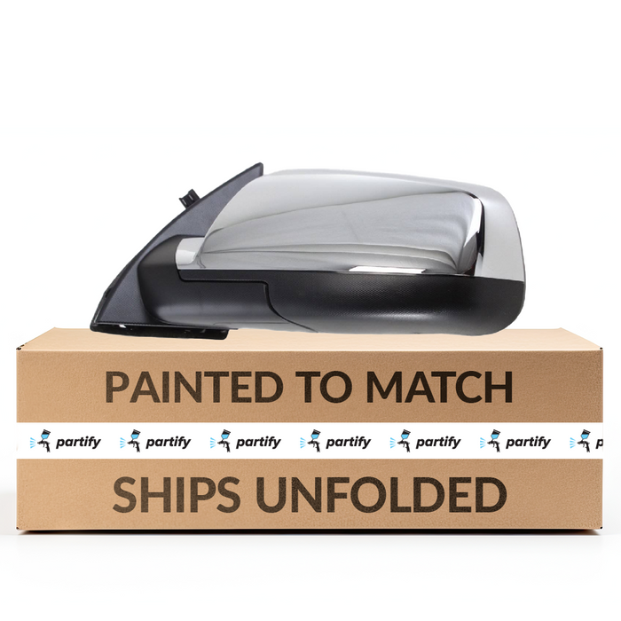 Chevrolet Equinox/GMC Terrain Driver Side Door Mirror Power Heated 1St Design Chrome Assembly - GM1320393